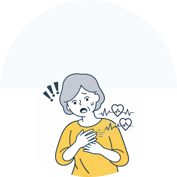 突然の動悸がある